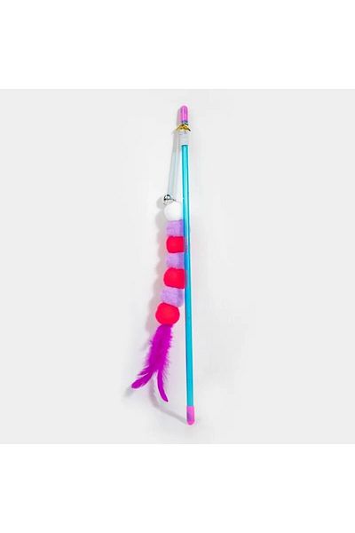 Choice S Purple 1 Pcs New Elastic String Imitated Furs Bug Funny Cat Stick Suitable For Cats