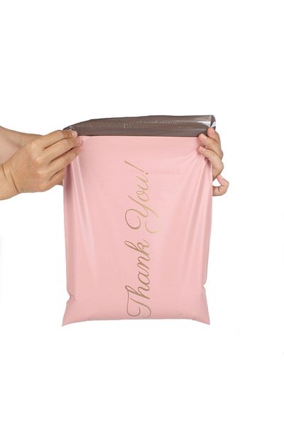 Choice INPLUSTOP Pink Poly Express Mailing Pouch THANK YOU Clothing Opaque Courier Parcel Bag Envelope L...
