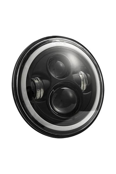 Choice 1Pcs 7 Inch Moto Car Led Headlight H4 Round Headlight with Amber Turn Signal For Jeep Wrangler JK...
