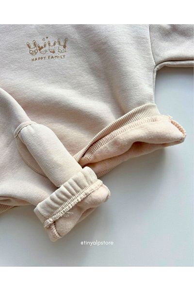 TinyAlp Raster 3 Yarn Thick Winter Baby Bottom Top Set