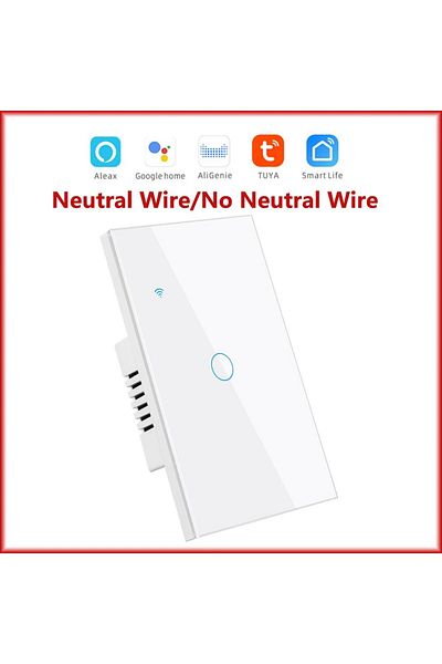 Chevolink 121jl-white-01 Tuya Smart Switches Us Neutral Wire/no Neutral Wire Required 1/2/3/4 Gang Light Wifi