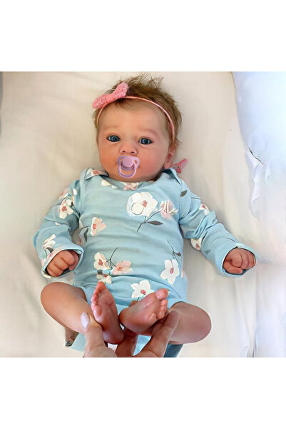 Choice دمية طفل حديث الولادة من الفينيل، عيون زرقاء، 18 بوصة، جاهزة للارتداء،...