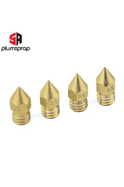 5Aplusreprap 0.4mm 10 Pcs 5/10pcs Mk8 Brass Nozzle 0.2mm 0.3mm 0.4mm 0.5mm Extruder Print Head Nozzle For 1.75mm