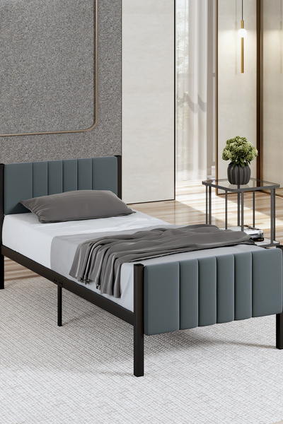 Mobpazar Lotus Metal Karyola Antrasit Renk, Ölçü Seçenekli