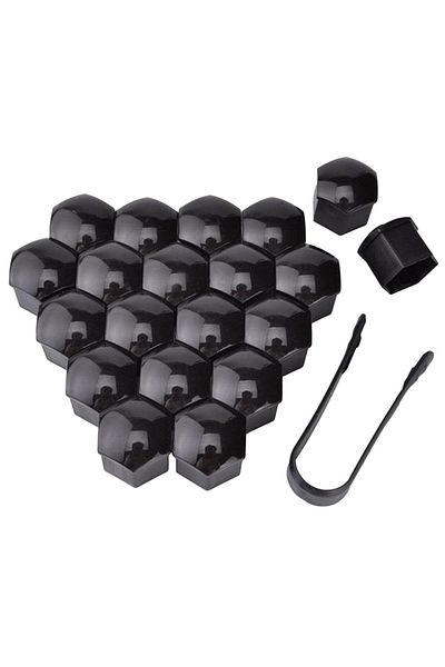 Choice 17MM Black 20Pcs Car Wheel Nut Caps Anti-Rust Auto Hub Screw Protection Covers Car Tire Screw Caps N