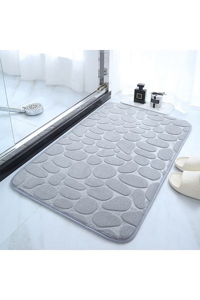 Choice 40cmx60cm Light Grey Mat Non Slip Carpets Cobblestone Embossed Bathroom Bath In Wash Basin Bathtub S