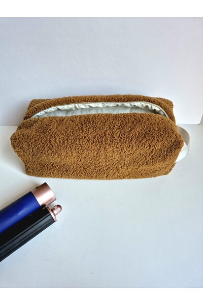 BABY KANGAROO حقيبة كبيرة لتصفيف الشعر من القطيفة مقاس 35x14x12 - حقيبة سفر م...