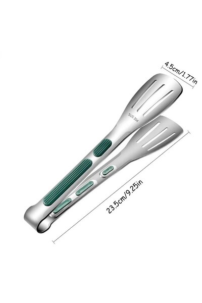 Choice 1 قطعة 9 بوصة 1 قطعة ملقط طعام من الفولاذ المقاوم للصدأ غير قابل للانز...