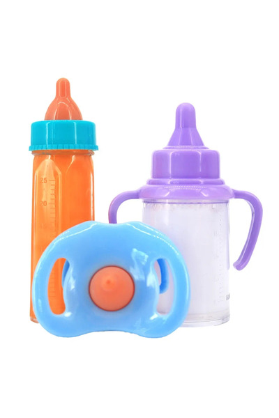 Choice مجموعة زجاجات الرضاعة باللون الأزرق كبيرة الحجم لدمى الأطفال والعناية ...