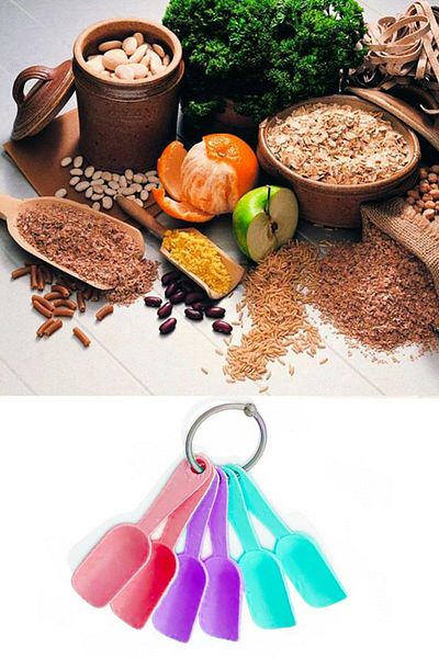 RAMDET Mini Size 6 Colored Scale Spoons Spice Shovel Spice Spoon Mini