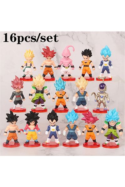 Choice 16pcs 8-21pcs/lot Dragon Ball Mini Figure Super Saiyan Goku Vegeta Action Figures Dbz Dolls Model To