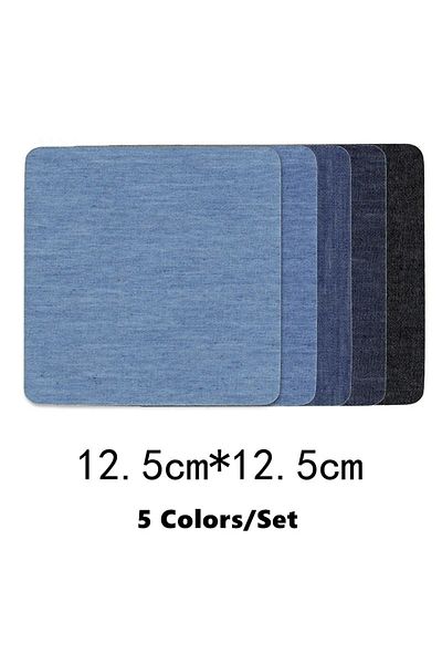 Choice 5pcs 5 Pcs Denim Patches Diy Iron On Denim Elbow Patches Repair Pants For Jean Clothing Pants Badges