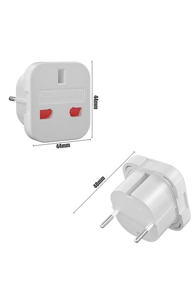 Choice White 240v 3pcs Uk To Eu Plug Adapter Euro Travel Adapter Converter England To Germany/europe Electr