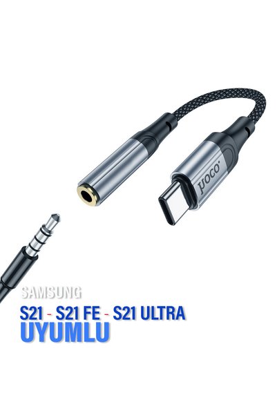 EXENAR Samsung S21 - S21 FE - S21 Ultra  TypeC 3.5mm Çevirici Jack Aparat Kul...