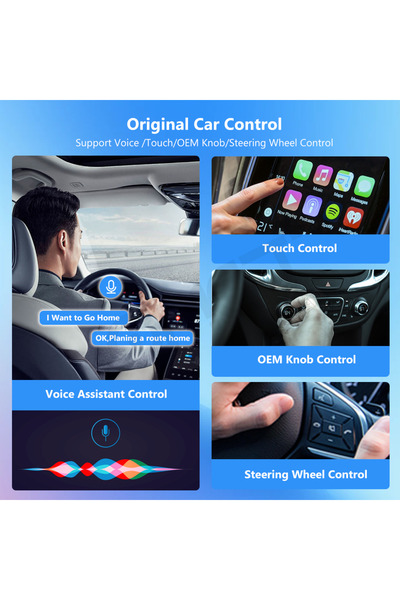 Choice Android Auto Carplay Adapter 2in1 Wireless Play&Plug for Benz Audi Kia Chery ...