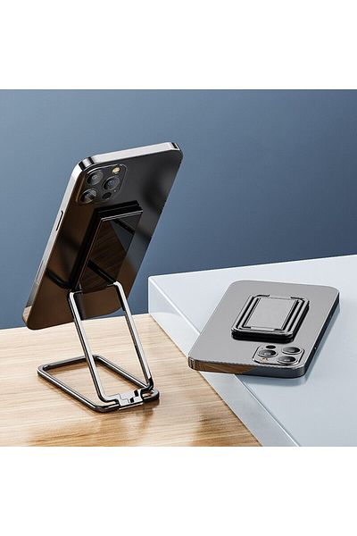 Choice Dark Gray Metal Universal Finger Ring Phone Holder Stand Bracket Mini Phone Holder 360 Degree Rotati