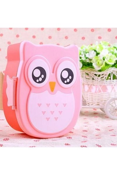 Choice Pink Portable Plastic Children Students Lunch Box Bento Box Food Container Carton Dinnerware Cutle