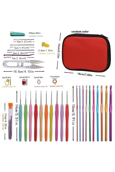 Choice KRABALL Crochet Hooks Set DIY Steel Knitting Needles Stitches Knit Craft Scissors Markers Weaving...