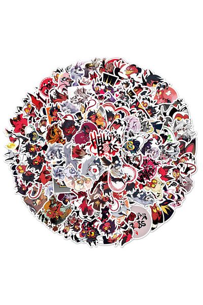 Choice 100pcs 100pcs American Anime Helluva Boss Stickers For Kids Laptop Diy Guitar Motorcycle Luggage Ska