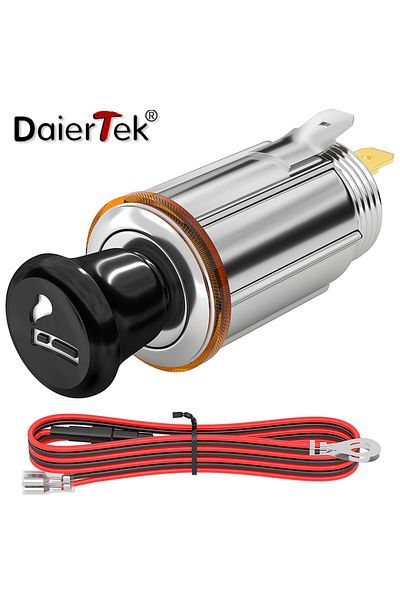 Choice مقبس ولاعة سجائر DaierTek 12 فولت مع زر إخراج قابس ولاعة سجائر للسيارة...
