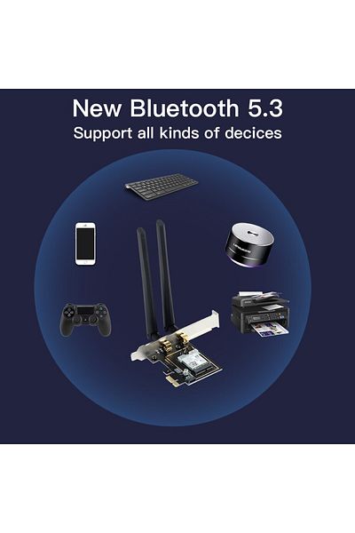 fenvi Pcie Wireless Wifi Adapter 5374mbps Wifi 6e Ax210ngw 2.4g/5g/6ghz For Bluetooth 5.3 802.11a...