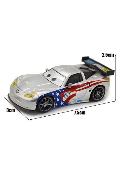 Choice Silver Disney Pixar Cars 3 Jeff Gorvette 1:55 Diecasts & Toy Vehicles Alloy Classic Metal Car Toys M
