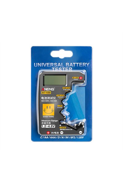 ZONGJI BT189 Ultra-small Battery Tester 9V AAAAA Button Cell Universal Household LCD Digital Display Bat...