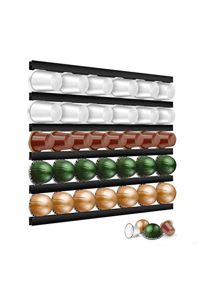 choice2 حامل كبسولات قهوة أسود اللون، 10 قطع، متوافق مع جميع أنواع كبسولات ال...