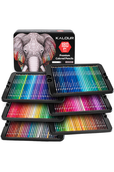 Choice 180 Colors A KALOUR 50/72/180/240/300 Pcs Oil Colored Pencils Set Prof...