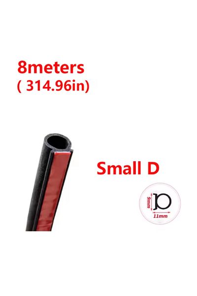 Choice Small D 8m Car Door Seal Strip 2/4/8m Auto Rubber Sealant D Type Noise Insulation Anti-dust Soundpro