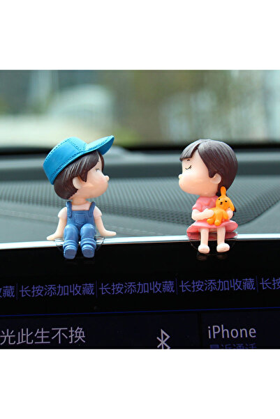 Choice ديكورات السيارات، شخصيات كرتونية لطيفة للأزواج، تماثيل صغيرة على شكل بالون، زينة لوحة القيادة الداخلية للسيارة...