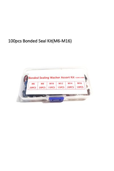 Choice 100pcs 100 245pcs Bonded Seal Washer Assort Kit Hydraulic Oil Resistant Rubber Oil Pipe Seal Gasket
