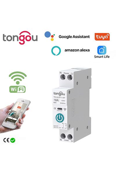 Choice White No metering 25A Tuya WiFi Smart Circuit Breaker 1P 63A DIN Rail for Smart Home Wireless Remote
