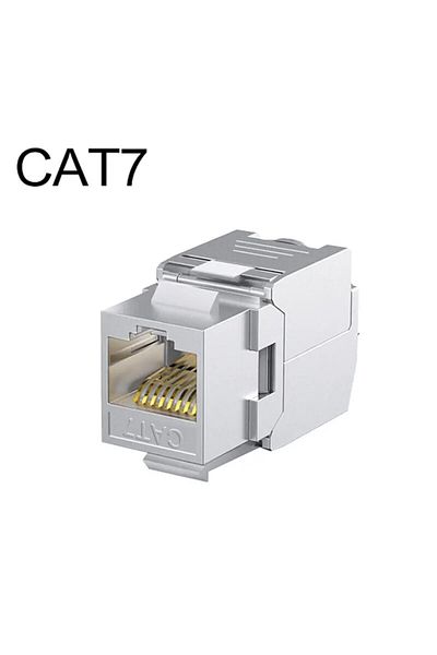 ZoeRax Cat7 Cat6a Cat7 Keystone Jack Cat7 Rj45 Stp Tool-less Type Zinc Alloy Module Jacks Adapter Co