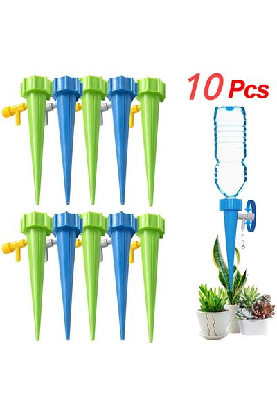 Choice Bluegreen10 قطع نظام الري بالتنقيط التلقائي ذاتي الري للنباتات المزهرة والدفيئة والحديقة