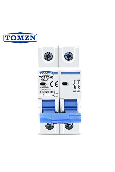 TOMZN قاطع دائرة شمسية صغير 16 أمبير 2 وعاء تيار مستمر 1000 فولت 3 أمبير 6 أم...