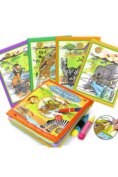 Choice wild animals Coolplay Magic Water Drawing Book Coloring Book Painting Board Doodle Book in Drawing