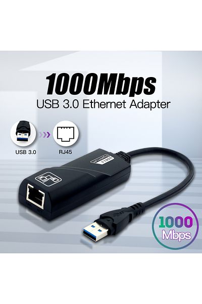 DERAPID Rtl8153 To Rj45 1000mbps Usb3.0 To Rj45 Lan Ethernet Adapter Rtl8153 10/100/1000 Mbps Network Card F