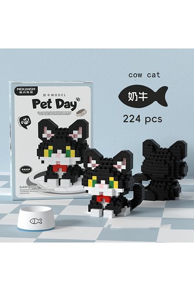 Choice Jm-224-no Box 18 Styles Little Dog Cat Cute Pet Small Building Block Model Series Ornaments Children