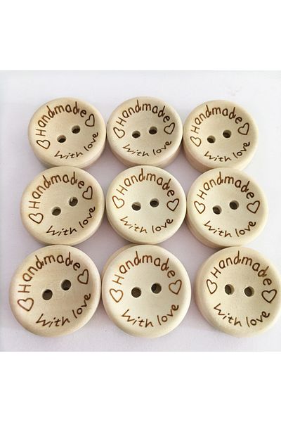 Choice 50pcs 2 Holes Natural Wooden Buttons for Clothes Decorative Button Diy Handmade 2 Eyelets Bottons...