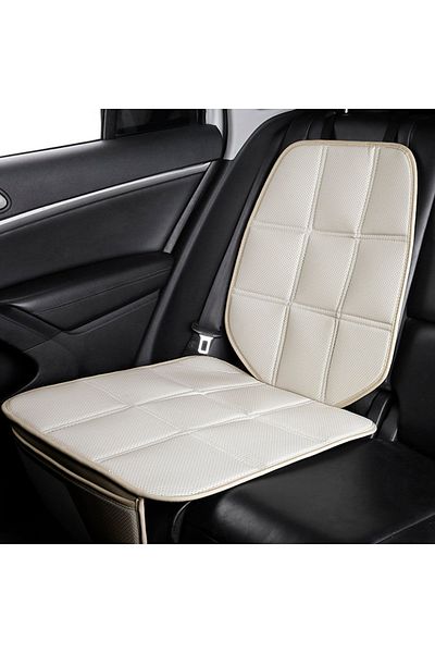 Choice Beige Car Seat Protector Cover Leather Child Safety Rear Backseat Pad Mat Isofix Interface Protectio