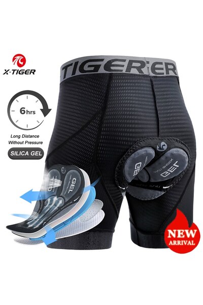 X-TIGER M XM-DNK-36002 X-TIGER Cycling Shorts Breathable Mesh Cycling Underwear Gel Pad Shockproof MTB Bike