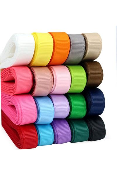 Choice 10 Meters Solid Grosgrain Ribbon Double Face Fabric for Gift Wrapping Wedding Decoration Sewing C...