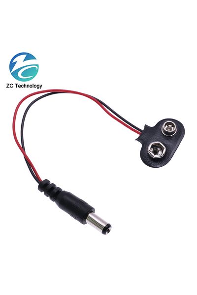 Choice DC 9V Battery Button Power Cable Battery Buckle Snaps Power Cable Connector DC5.5*2.1 For Arduino