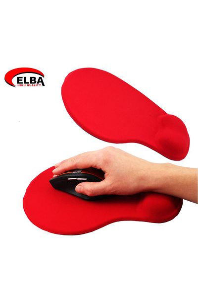 ELBA لوحة ماوس جل موديل K06152 باللون الأحمر مع سوار معصم