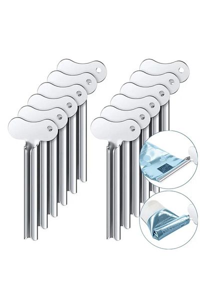 Choice 2 Pcs Stainless Steel Tube Metal Key Toothpaste Squeezers For Bathroom Hair Dye Cosmetic Tubes Sq...