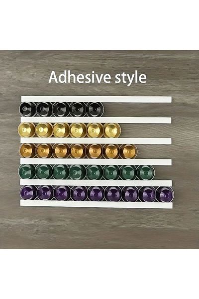 Choice Ivory 6pcs Coffee Capsule Storage Rack,large Capacity Wall Mounted Capsule Rack,suitable For Househo