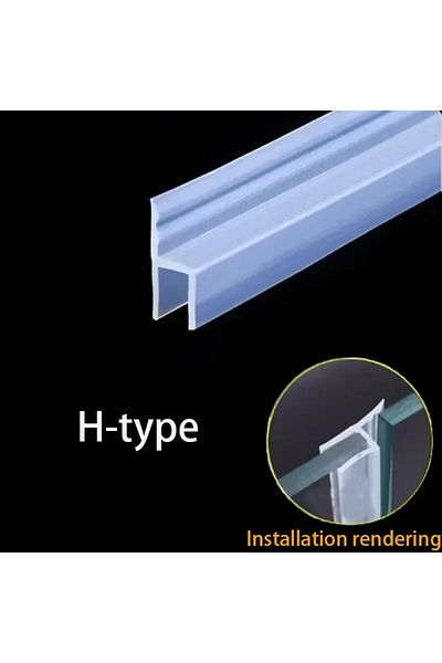 Choice 6mm 2m H-type 2meter Widened F/h Shape Silicone Rubber Frameless Shower Room Door Window Glass Seal