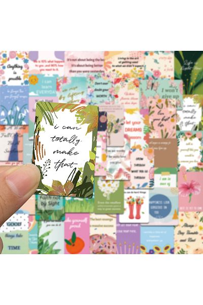 Choice 52pcs-random 52pcs Inspirational Quote Stickers Motivational Positive Affirmation Stickers For Journ