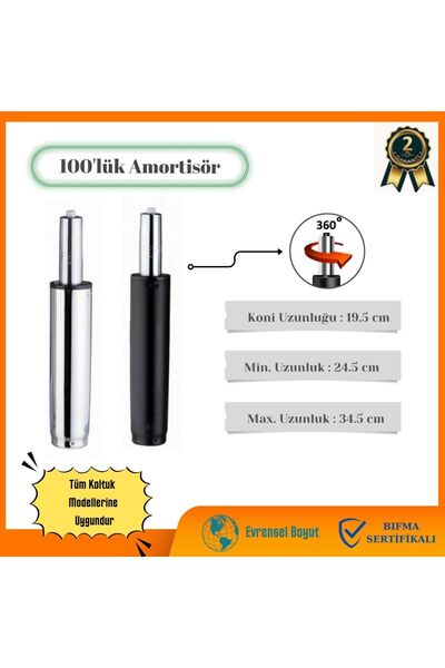 Ofisfix 100'lük | Krom Koltuk Amortisörü | Ofis Sekreter Oyuncu Koltuk Amorti...